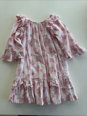 LINDSEY BERNS Girls “Triompe” Pink Floral Dress, size 12